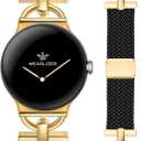 Wearlizer Braided Magnetic Band Compatible with Google Pixel Watch 41mm | Stretchy Elastic Nylon Watch Bands for Women, for Pixel Watch 4/3/2/1, Breathable Sport Wristband, Designer D-Shape Strap