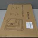 Astercook Deep-Carbonized Bamboo Cutting Boards for Kitchen with Wood Storage Stand, Reversible Charcuterie & Chopping Boards with Juice Grooves and Easy-Grip Handles, Knife-Friendly, Kitchen Gift