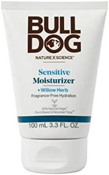 BULLDOG Mens Skincare and Grooming Face Moisturizer Fragrance Free, Sensitive, 3.3 Fluid Ounce