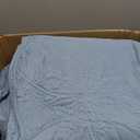 AmazonBasics Microfiber Summer Blanket / Coverlet Extra Large (300 cm x 269 cm) with 2 Pillow Covers (91 cm x 51 cm), King- Spa Blue Floral