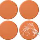 FUANGUI Bar Stool Covers Round Set of 4, Waterproof PU Seat Covers With Elastic Bands, Chair Covers Washable Cushion Slipcover for 12-15 Inch - Orange