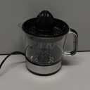 Elite Gourmet ETS623 BPA-Free 40-Watt Electric Citrus Juicer, Compact, Large Volume, Pulp Control, Oranges, Lemons, Limes, Grapefruits with Easy Pour Spout, 24oz, Black/Stainless Steel