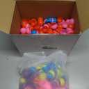 Honoson 500 Pcs Vending Machine Capsules 1.1" Gumball Machine Capsule Small Empty Toy Capsules Clear Colored Plastic Gumball Machine Containers for Toy Candy Party Favors(Vibrant Colors,Round)