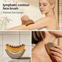 3 x Lymphatic Contour Face Brush, 2 Pack Lymphatic Drainage Brush - Facial Dry Brush for Depuffing & Skin Glow - Premium Face Sculpting Tool & Gua Sha for Jawline, Neck Lifting & Manual Massage