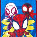 Super Soft Plush Toddler Quilted Nap Mat with Built in Blanket and Pillow (20"Wx46"L, Spidey and His Amazing Friends)