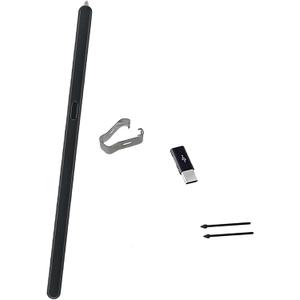 Galaxy Z Fold 6/5 S Pen Fold Edition Z Fold 5 Slim S Pen for Samsung Galaxy Z fold 6 S Pen Fold 5 (EJ-PF946BBEGUS) Stylus Pen Replacement with Tips/Nibs + Type-C Convertor(Black)