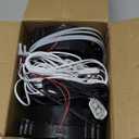 2-Pack Air Blower Fan for Inflatables, 12V 1.5A Replacement Blower Fan with 2.0A Adapter and 5 LEDs Bulbs Light for Halloween and Christmas Inflatables (IP68 Waterproof, 3200RPM, 5.0 * 5.0'')