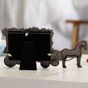 YONGYAN Retro Carriage 3.5x5 Inch Picture Frame Desktop Home Decoration Anniversary Photo Frame Display for Beloved (Copper)