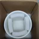 LE TAUCI Utensil Holder for Kitchen Counter, 7.3"+5.4" Fluted Ceramic Utensil Crock Organizer for Countertop, Heavy Large Holder for Spatulas, Spoons, Set of 2, Warm White Glaze