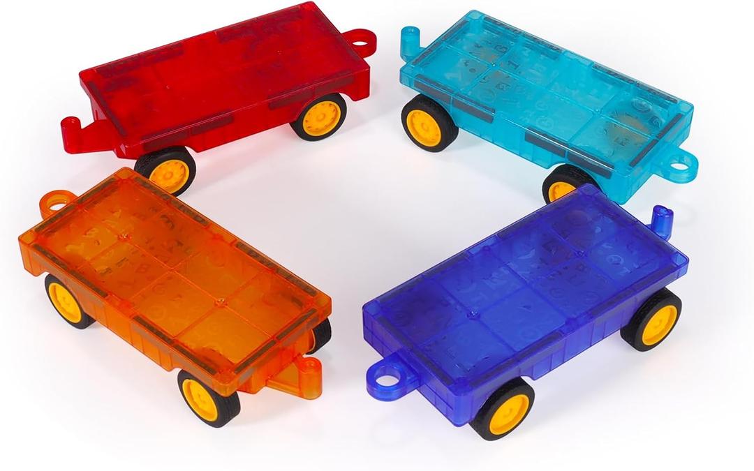 ShowyLive 4 Piece Car Truck Construction Kit Toy Set, Educational and Creative Toy for Boys and Girls Ages 3+