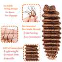 100% Human Hair Deep Wave Knotless Pre-Separated Crochet Hair feather crochet human hair extensions for Women #30 Color 18inch 120g