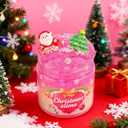 Pink and Green Christmas Crystal Slime 2pack for Kid Christmas Stocking Slime for Kids - Toys Slime Kit Xmas Gifts for Classroom Rewards TeensGirls Boys 4-10 Kids Year Old and Adults