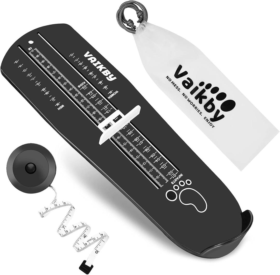 Vaikby Foot Measurement Device, Shoe Sizer Measuring Devices Ruler Sizer for Kids Adults, Buy Kids Shoes Online Simply with a Foot Measuring Device