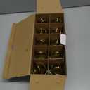Mini Lantern with Flickering LED Candles Set of 10, Hewory Gold Vintage Decorative Hanging Candle Lanterns for Halloween, Christmas, Wedding Decorations, Party, Table Centerpiece, Battery Included