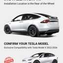 BASENOR 2026 Tesla Model X/Model X Plaid Mud Flaps Splash Guards No Drilling No Tape Mudguards Vehicle Tire Protector Mudflaps for 2022-2026 Tesla Exterior Accessories (Set of 4)