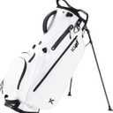 KVV Lightweight Golf Stand Bag with 7 Way Full-Length Dividers, 5 Zippered Pockets, Automatically Adjustable Dual StrapsElegant Design