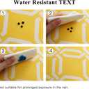 2 x OTOSTAR Set of 4 Waterproof Throw Pillow Covers 18x18 Inch Farmhouse Geometric Square Pillow Cases for Couch Patio Furniture Balcony Garden Outdoor DecorationGeometry40-Yellow