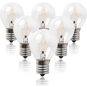 Seentech 6-Pack Lava Lamp Bulbs 40 Watt, S11 E17 Intermediate Base Replacement - Lava Lamp Replacement Bulb, Suitable for 14.5-Inch/20oz Flash and Lava lamp (6 Pack)