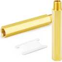 GASHER 2PCS 80mm Extension Brass Pipe Fitting, 1/4" NPT Female to 1/4" NPT Male Pipe Hex Bushing Adapter Converter Adapter