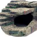 JIHAQUA Large Resin Reptile Tank Accessories Hideouts Cave Habitat Decor for Leopard Gecko Lizards Turtle