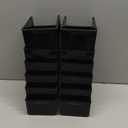 IRIS USA Small Stackable Storage Bins, 12-Pack, 7.5 x 4.5 x 3 inch, |Made in USA|, Plastic Open Front Shelf Bin for Organizing Parts, Hardware, Tools, Supplies, Garage Shelf, Pantry - Black