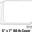 Hamilco White Cardstock Thick Paper - Blank Index Flash Note & Post Cards with Rounded Corners - Greeting Invitations Stationery 5 X 7" Heavy weight 80 lb Card Stock (100 Pack)