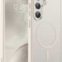 SUPFINE Magnetic for Samsung Galaxy S24 Case / S25 Case(Compatible with MagSafe) (Military Grade Drop Protection) Slim Translucent Shockproof Phone Case,Stone