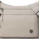 Crossbody Bags for Women Waterproof Nylon Shoulder Bag Roomy Multiple Pockets Messenger Purses Handbags (White)