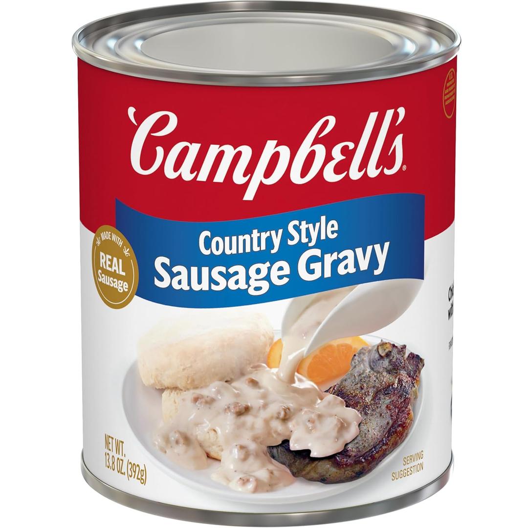 Campbell’s Country Style Sausage Gravy, 13.8 oz Can (EXP 06/08/28)