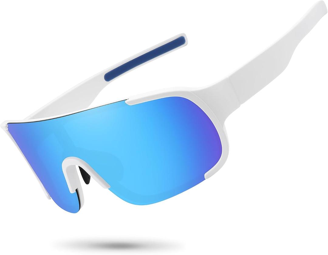 Polarized Cycling Sports Sunglasses for Men Women UV Protection Fishing Bike Running Wrap Around Sun Glasses