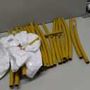 Round Backdrop Stand 7.2FT Arch Balloon Golden Metal Circle Garland Frame with Base for Wedding Arches Birthday Party Baby Shower Graduation Decoratio