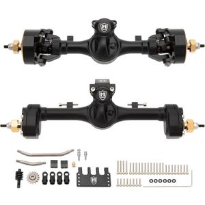 MEUS RACING Mullet Setup SCX24 V2 Axles with 3-Section CVD for Axial 1/24 SCX24 RC Crawler (Black)