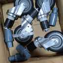 HARDURA Stainless Steel Table with Wheels 24 x 60 Inches Casters NSF Heavy Duty Commercial Work & Prep Table with Undershelf and Galvanized Legs for Restaurant Kitchen Bar and Hotel Garage