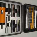 KNINE OUTDOORS Torque Screwdriver Wrench Driver Set 10-70 Inch Pounds lbs for Maintenance with T-bar Handle, 40 Hex Bits, 1/4" Socket, Shaft Extension, For Tools, Bike Repairing and Mounting (Orange)