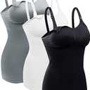 BRLIDO Womens Nursing Tank Tops Built in Bra for Breastfeeding Maternity Camisole Brasieres XXL