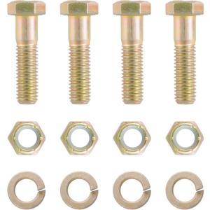 CURT 48333 Pintle Hitch Mount 1/2-Inch Hardware Kit, 4 Bolts, Yellow Zinc, Grade 8