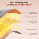 Heating Pad for Back Pain Relief, Large Electric Heat Pad for Neck and Shoulders, 6 Heat Settings & Auto Shut Off Hot Pad, Machine Washable Ultra Soft Fabric, Gifts for Women, Men, Mom, Dad (37''x 24'', Light Gray)