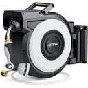 Amazon.com : Tuyeho Retractable Garden Hose Reel 100FT, Wall Mount Heavy Duty Water Hose Reels with Automatic Slow Rewind System, Outdoor Hoses Reel with 2 Hose Nozzles for Garden Watering, Car Wash, Pet Shower : Patio, Lawn & Garden