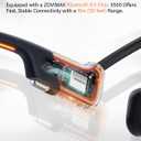 X500 Bone Conduction Headphones with LED Safety Light, Open Ear Bluetooth Sports Headphones, IP67 Waterproof Wireless Headset with Mic for Night Running, Cycling, Workout