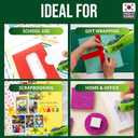 Double Sided Tape with Retractable Dispenser Roller - Permanent, Acid Free, Transparent - 2 Runners & 8 Refill Cartridges - Ideal Scrapbook Supplies & Scrapbooking Supplies Kit - 315 Inches Each