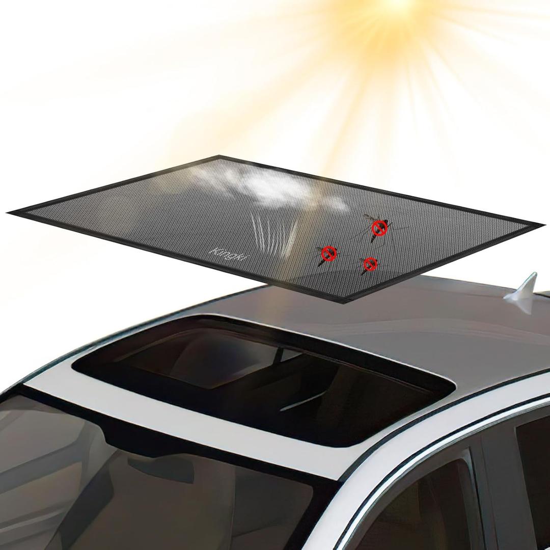 Magnetic Car Sunroof Sun Shade Breathable Mesh, Car roof Cover for Overnight Camping, Quick Install, UV Sun Protection for Moonroof and Side Window