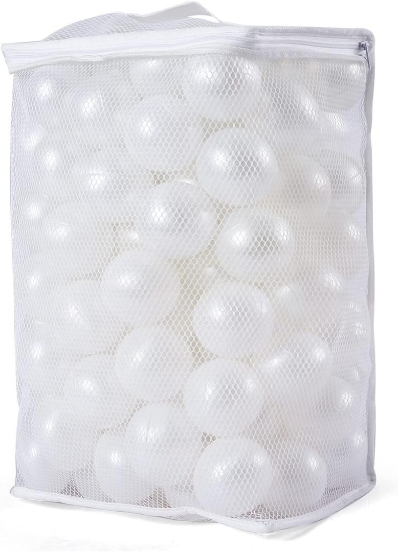 Realhaha Ball Pit Balls 50 100 200 500 Play Balls Plastic Balls for Baby Girls Toddlers Kids Play Tent Pool Playhouse Playpen Party Decoration (Pearl White)