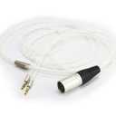 NewFantasia 4-pin XLR Balanced Cable 6N OCC Copper Single Crystal Silver Plated Cord Compatible with Hifiman Arya, Sundara, Ananda, HE400SE Headphones 2.1m/6.8ft (4-pin XLR to Dual 3.5mm Version)