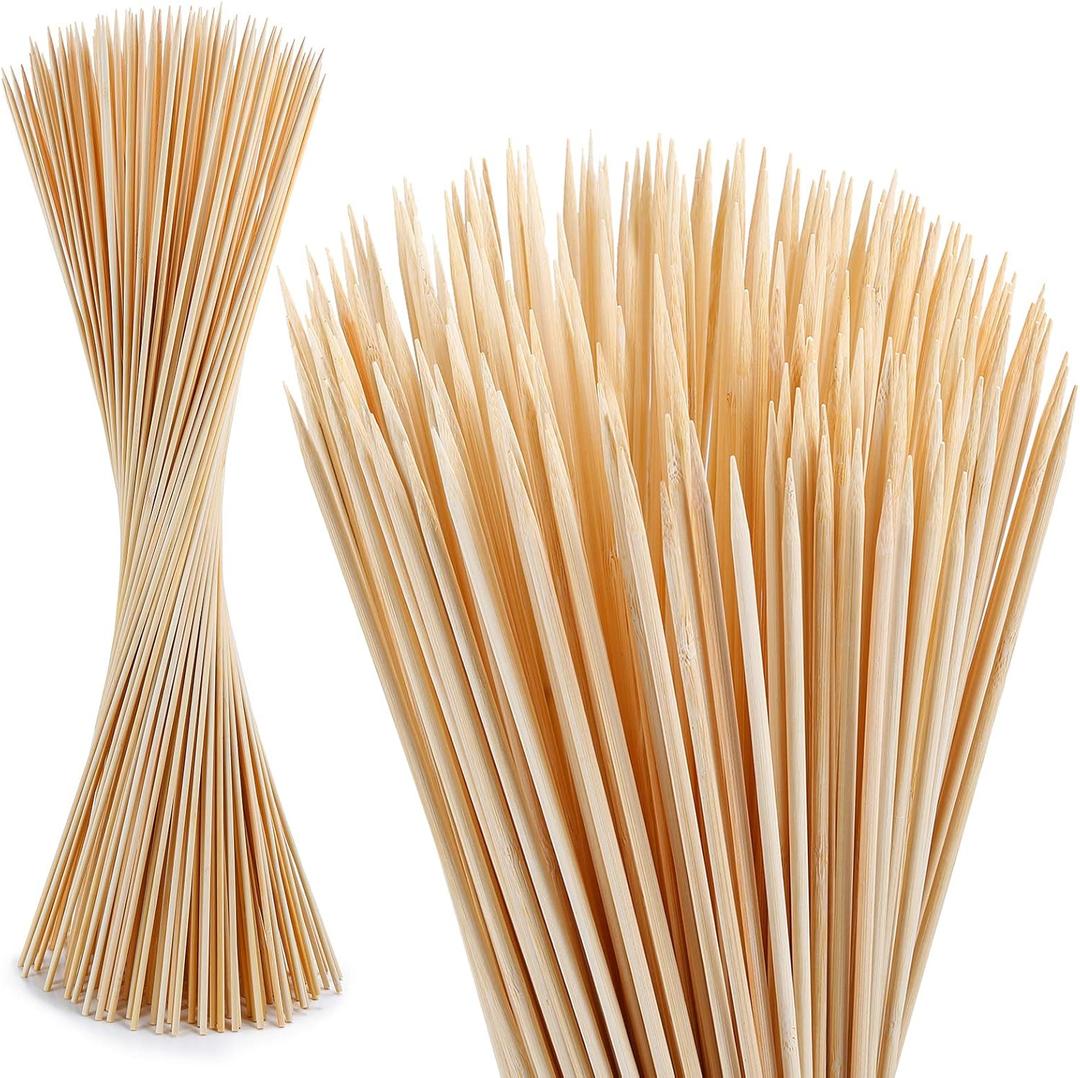 200 PCS Bamboo Marshmallow Roasting Sticks, SMores Skewers for Fire Pit, Extra Long 30 Inch Heavy Duty 5mm Thick Wooden SMores Sticks for Open Fire Pits Roaster Barbecue Hot Dog Camping Kebab Sausage