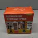 100g (6 Packs) Rechargeable Desiccant Packs for Storage, Color Indicating Silica Gel Desiccant Packets, Moisture absorbers for storage,Dehumidifier bag for Closets,Cars,Storage Bins (Yellow)