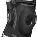 NEENCA Professional Knee Brace for Knee Pain, Hinged Knee Support with Patented X-Strap Fixing System, Medical for Pain Relief, Arthritis, Meniscus Tear, ACL, PCL, MCL, Runner, Sport -FSA/HSA Eligible (Medium, Black - Single)