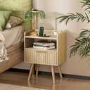 Huuger Nightstand Set of 2 with Charging Station, USB-C Port, End Tables, 15.7 inches x 11.8 inches x 23.6 inches