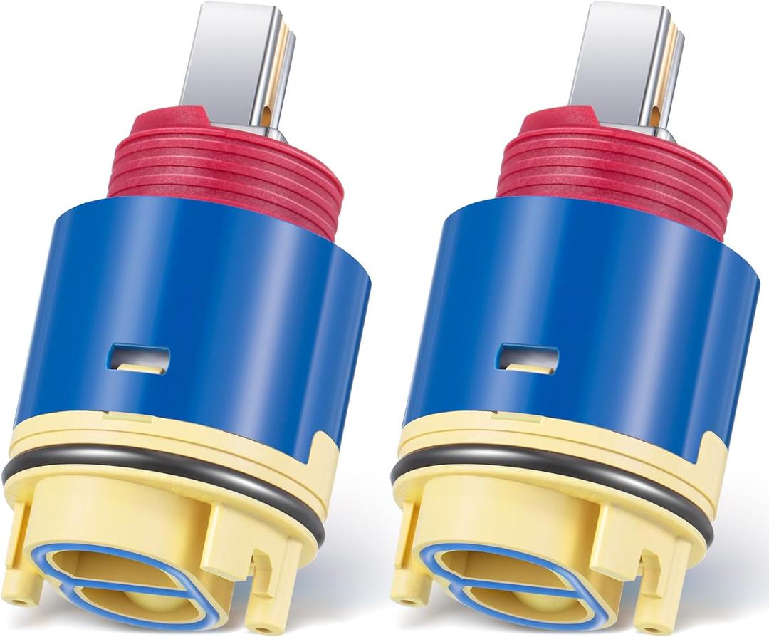 Dreyoo 2 Pack Pressure Balancing Cartridge Compatible with RK7300-CART-3P and JH02BJ (HL-40), 40mm Faucet Cartridge Replacement Compatible with Zurn Z-7300 Temp-Gard III Faucets and Shower Valves