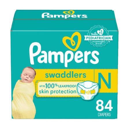 Pampers Swaddlers Diapers Big Pack Size Newborn 84 Count
