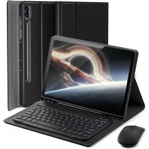 Case Keyboard for Samsung Galaxy Tab S10 Ultra / S9 Ultra 14.6 Inch / S8 Ultra 14.6 Inch - Mouse and Detachable Keyboard with S Pen Holder - Black